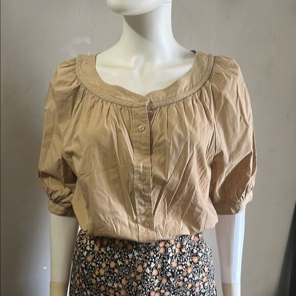 Women's Tan Blouse - Picture 1 of 5